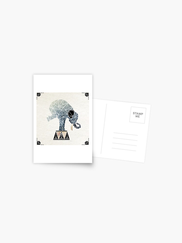 Thumbnail 1 of 2, Postcard, elephant circus designed and sold by Manoou.