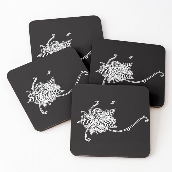 Item preview, Summer Flower - Black (Zentangle/ Doodle/ Mandala) designed and sold by CreativityRoams.
