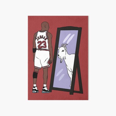 Michael Jordan Mirror GOAT Art Board Print