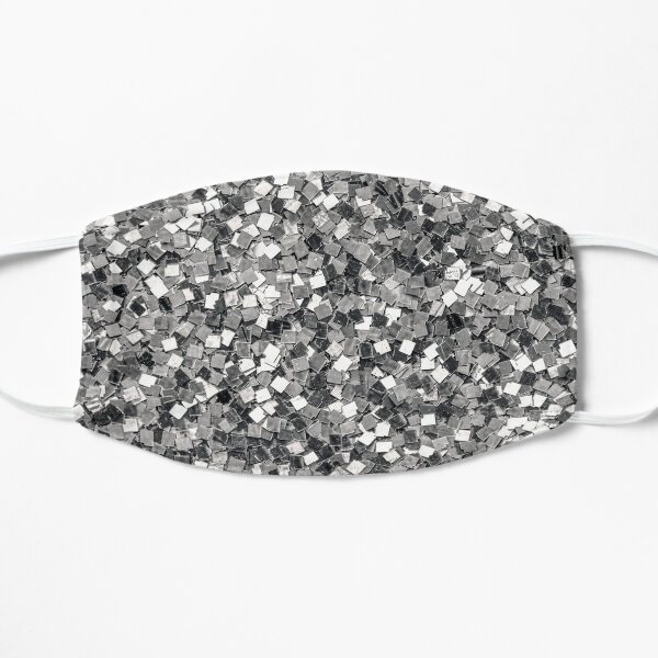 Sequins glitter diamond mask in silver ice fire Mask