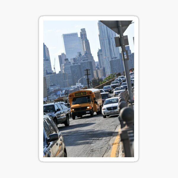 Yellow School Bus New York Sticker