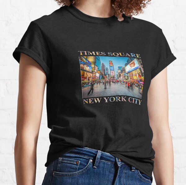 Times Square Sparkle (poster on black) Classic T-Shirt