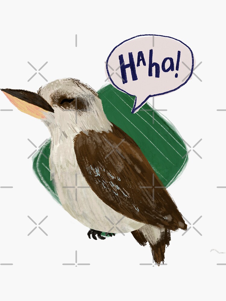 Thumbnail 3 of 3, Sticker, Haha Kookaburra designed and sold by ddanyen.
