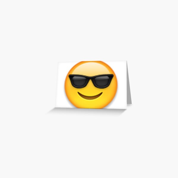 Emoji Sunglasses Face Greeting Cards For Sale Redbubble