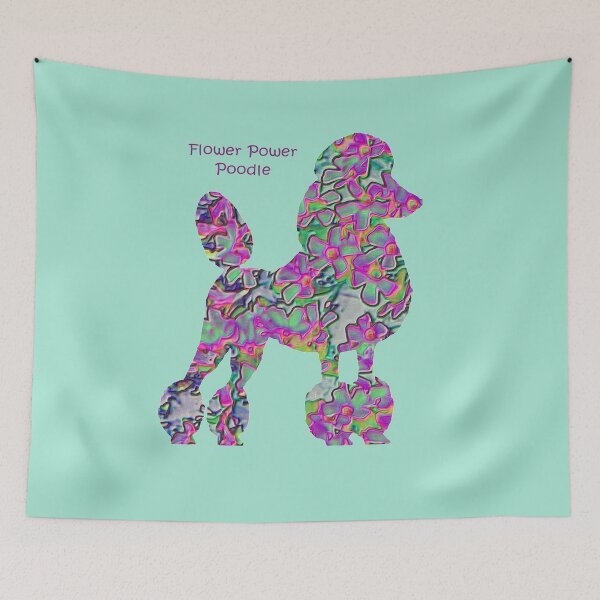 Item preview, Flower Power Poodle designed and sold by ThePoodleandCo.
