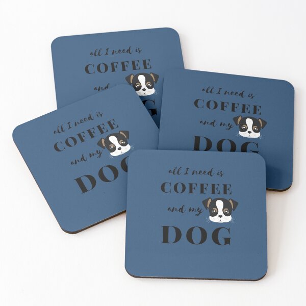 Item preview, Cute Puppy All I need is coffee and my dog typography designed and sold by TopplundDesigns.