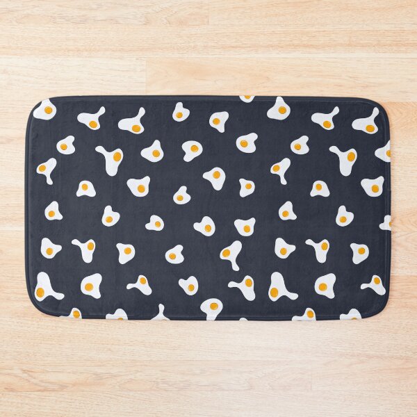 Item preview, Sunny side up eggs pattern on blue background designed and sold by HelgaScand.