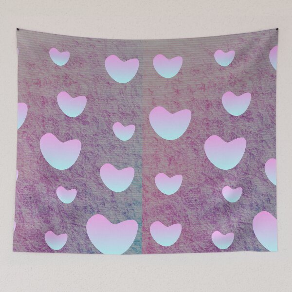 Item preview, 2 colour hearts on purple backround pattern designed and sold by Delicarte.