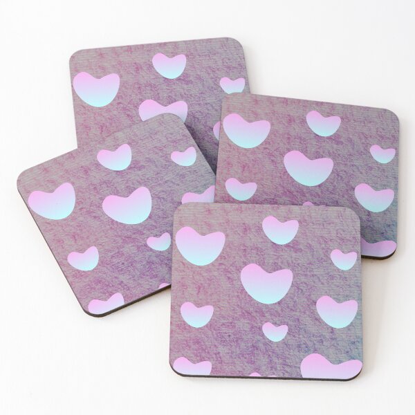 Item preview, 2 colour hearts on purple backround pattern designed and sold by Delicarte.