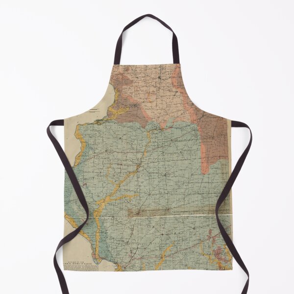Item preview, Vintage Illinois Geological Map (1917) designed and sold by BravuraMedia.