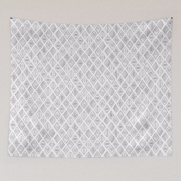 Item preview, White Purple Modern Batik designed and sold by Lwahniarts.