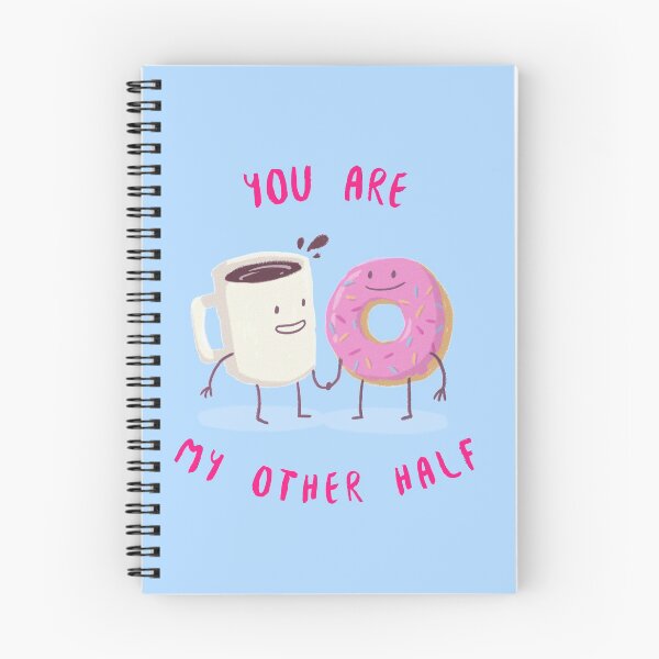 Item preview, Kawaii Cute Coffe and Donut Couple "You are my other half" - Gift for partner designed and sold by TamGustam.