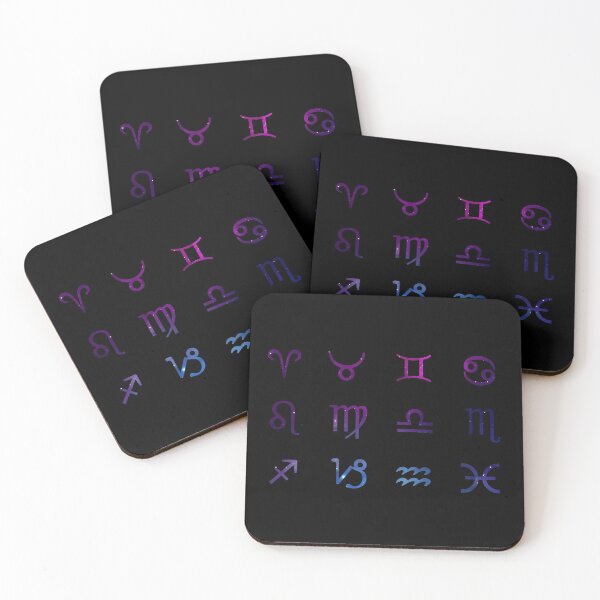 Item preview, Galaxy Astrology Zodiac Symbols Sticker Pack Black designed and sold by artsydoodles.
