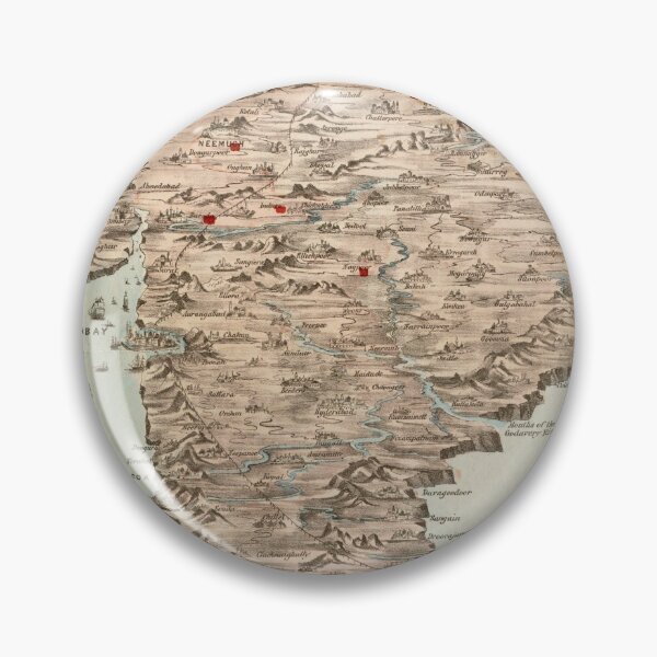 Item preview, Vintage Pictorial Map of India (1857) designed and sold by BravuraMedia.