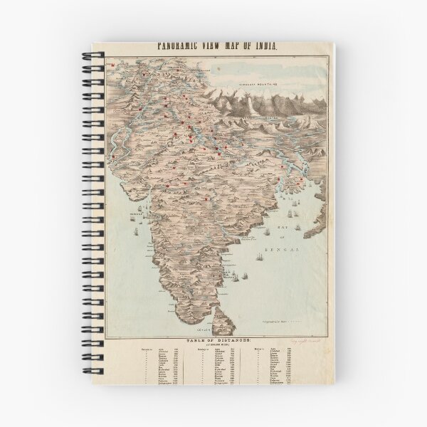 Item preview, Vintage Pictorial Map of India (1857) designed and sold by BravuraMedia.