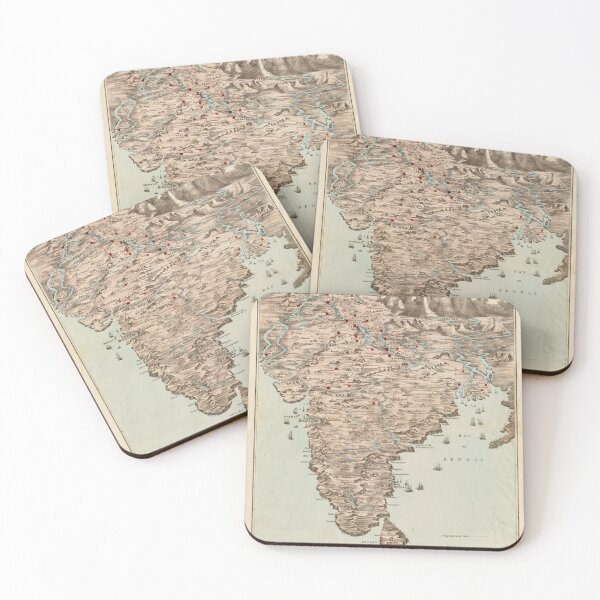 Item preview, Vintage Pictorial Map of India (1857) designed and sold by BravuraMedia.