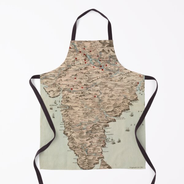 Item preview, Vintage Pictorial Map of India (1857) designed and sold by BravuraMedia.