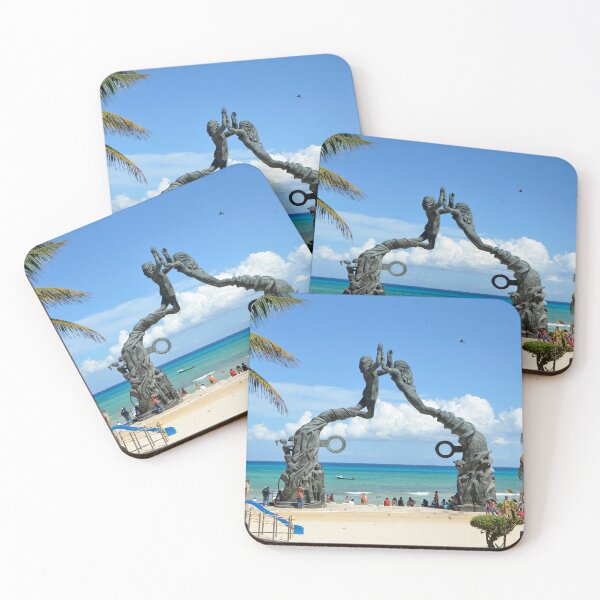 Item preview, Playa del Carmen Cancun Statue Beach Scene designed and sold by HotHibiscus.