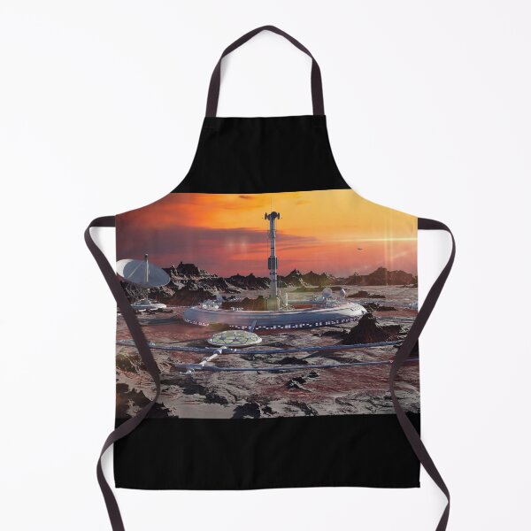 Item preview, station on Mars surface, first martian colony in desert landscape on the red planet  designed and sold by DottedYeti.