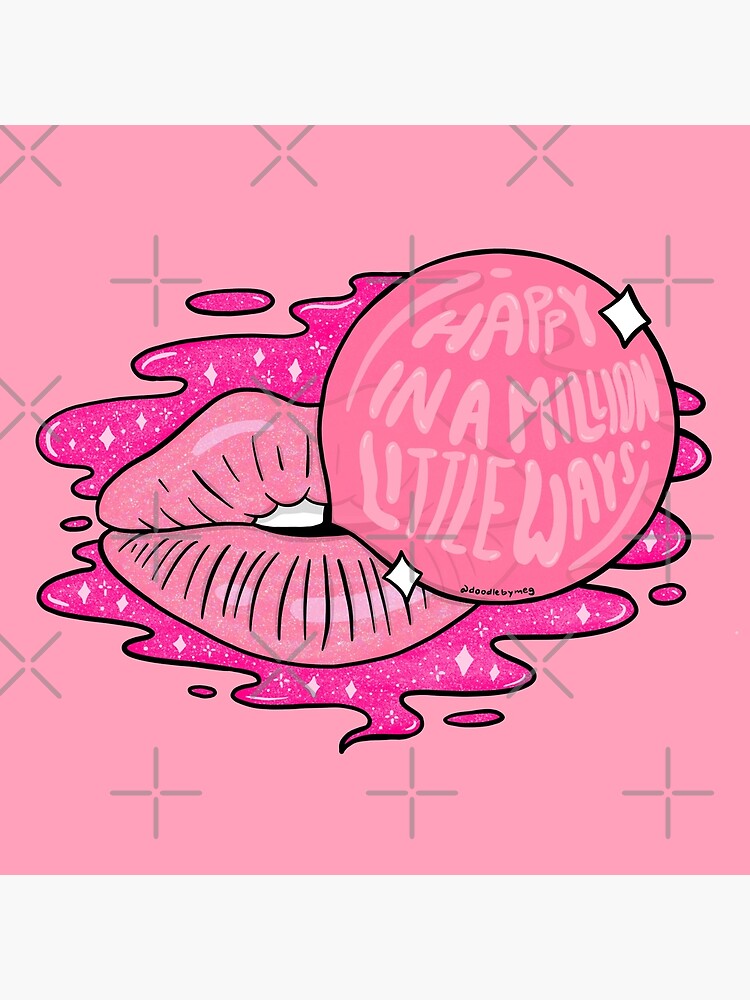 Bubble Gum Lips by doodlebymeg