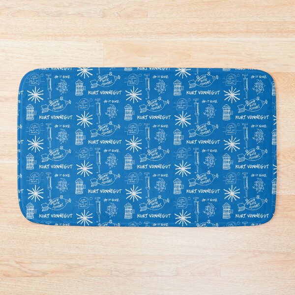 Item preview, Ode to Vonnegut -- Pattern -- White/Blue designed and sold by BananaSpaghetti.