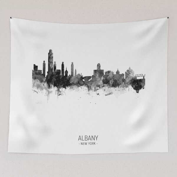 Aperçu de l'œuvre Albany New York Skyline créée et vendue par ArtPrints.