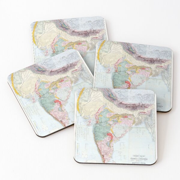 Item preview, Vintage India Geology Map (1855) designed and sold by BravuraMedia.