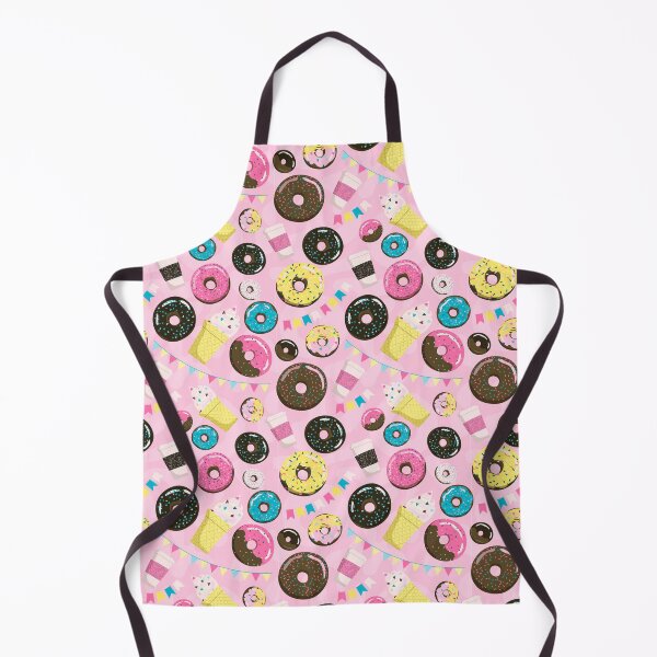 Item preview, Sweet seamless donuts, coffe and ice cream pattern. Summer party background with flags garland designed and sold by HelgaScand.