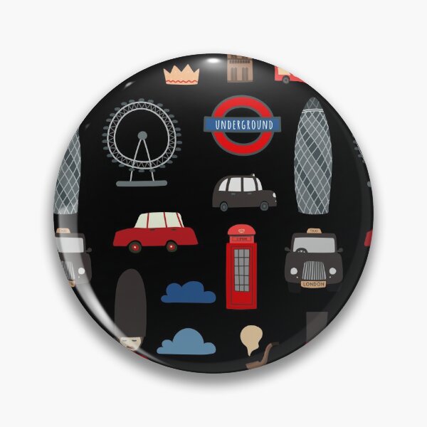 Item preview, London doodles pattern. Red bus, ferris wheel, black cab etc. designed and sold by HelgaScand.
