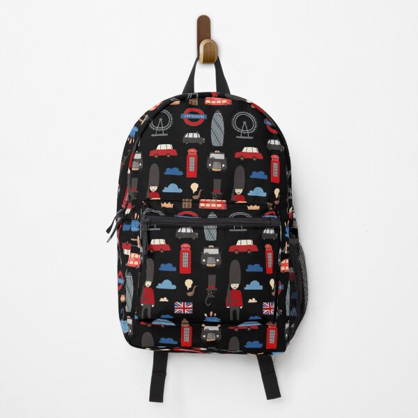 Item preview, London doodles pattern. Red bus, ferris wheel, black cab etc. designed and sold by HelgaScand.