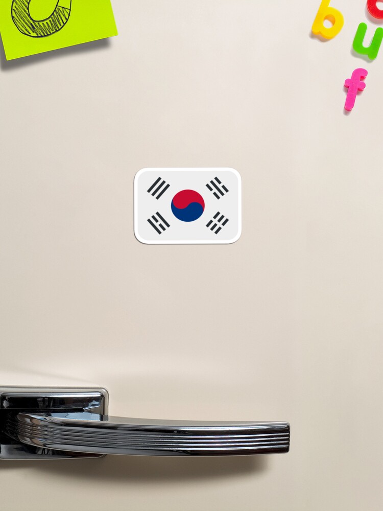 South Korea Flag National Colours High Quality Fridge Magnet