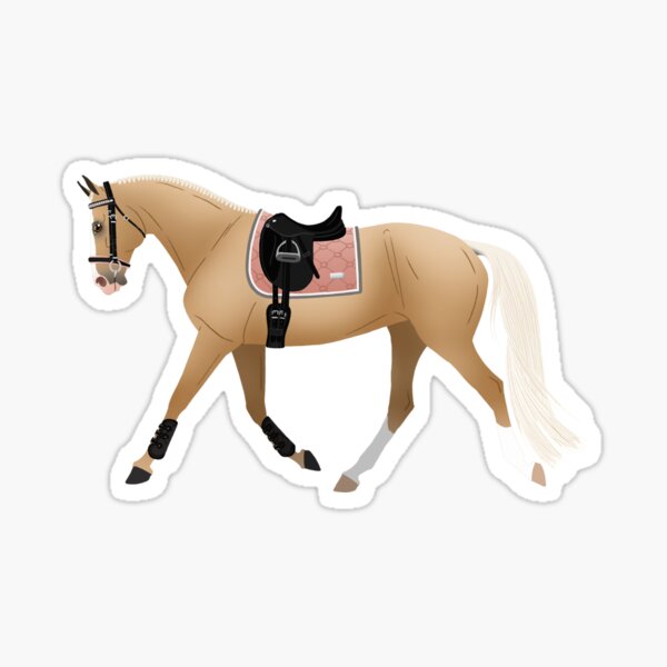 Palomino Dressage Horse - Equine Rampaige Sticker