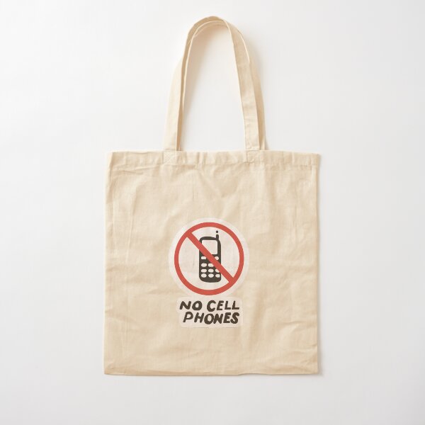 Lukes No Cell Phones Sign Baumwolltasche