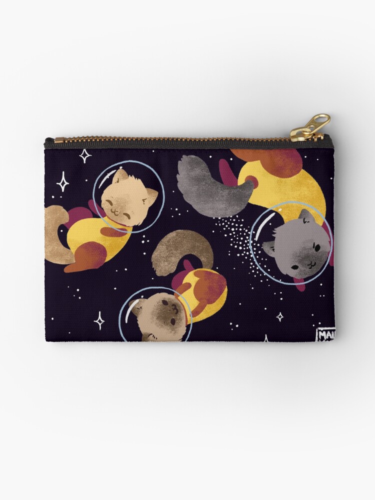 Thumbnail 1 of 4, Zipper Pouch, Space Cats designed and sold by Vierkant.