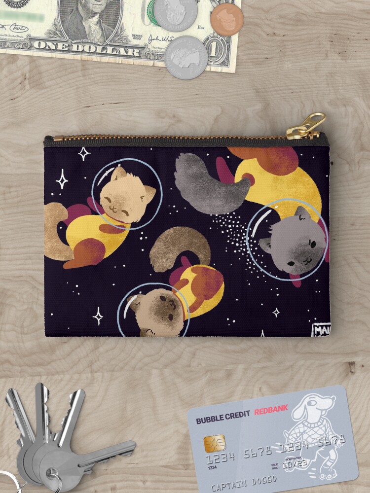 Thumbnail 3 of 4, Zipper Pouch, Space Cats designed and sold by Vierkant.