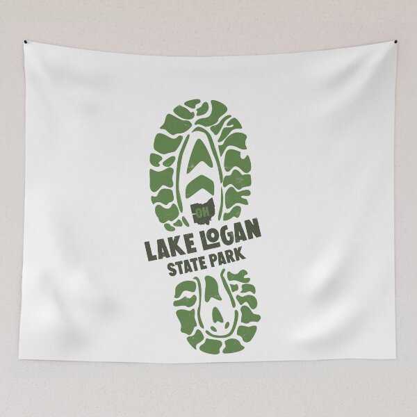 Item preview, Lake Logan State Park Ohio, OH Hiking Boot Print designed and sold by palmettodigital.