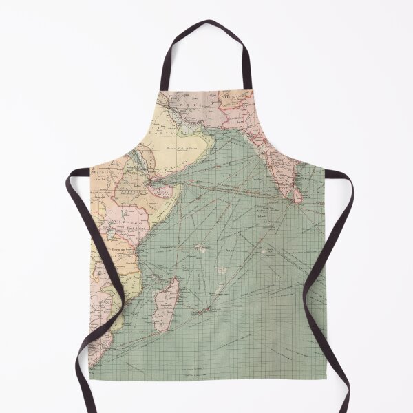 Item preview, Vintage Indian Ocean Map (1905) designed and sold by BravuraMedia.