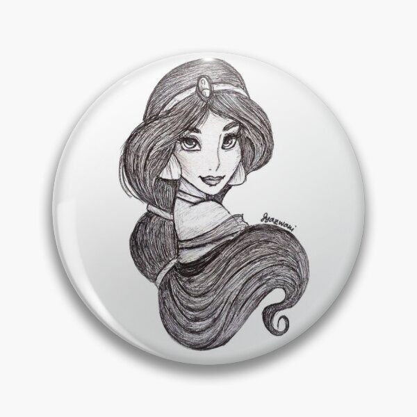 Item preview, Princess Jasmine (pen sketch) designed and sold by artbychazwanni.