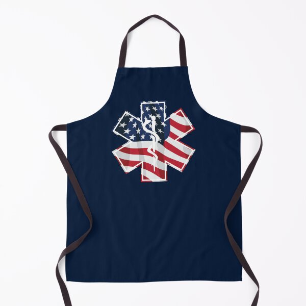 Item preview, Patriotic Paramedic EMT Star of Life Caduceus with USA Flag Overlay designed and sold by hobrath.