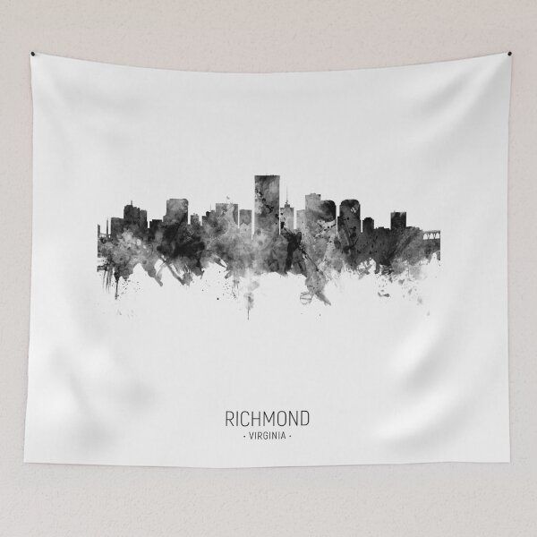 Aperçu de l'œuvre Richmond Virginia Skyline créée et vendue par ArtPrints.