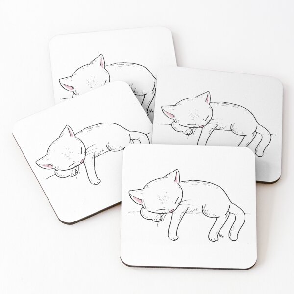 Item preview, Sleeping White Cat designed and sold by choyartworks.