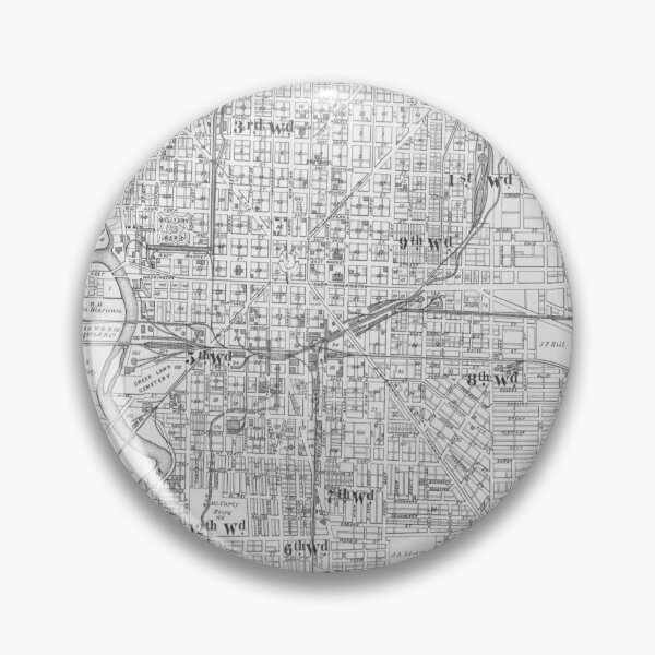 Item preview, Vintage Indianapolis IN Map (1876) designed and sold by BravuraMedia.