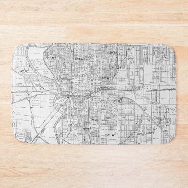 Item preview, Vintage Indianapolis IN Map (1876) designed and sold by BravuraMedia.