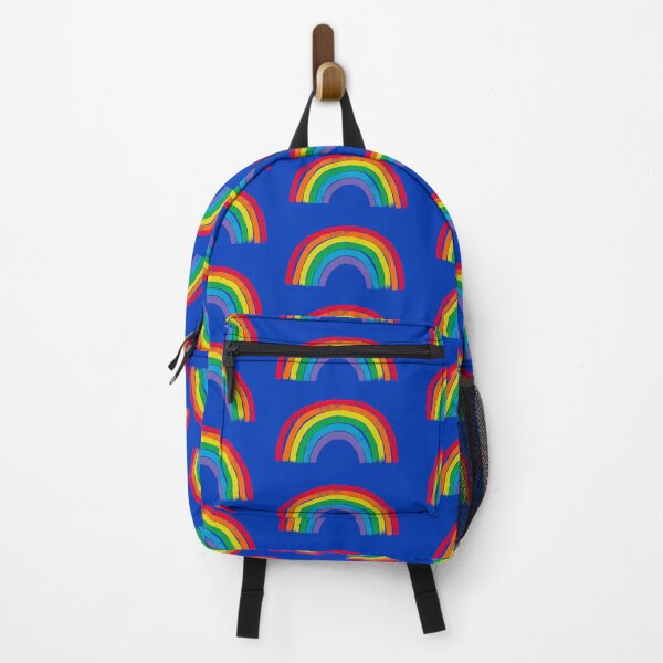 Item preview, Rainbow Stripes on Bright Blue designed and sold by OneThreeSix.