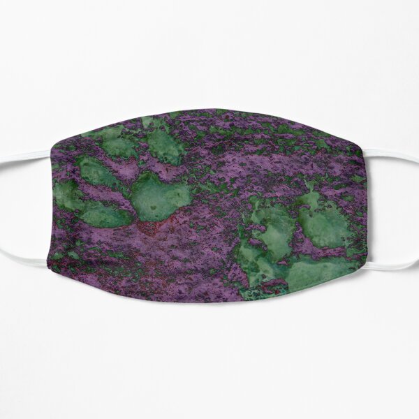 Paw Prints Green And Mauve Mask