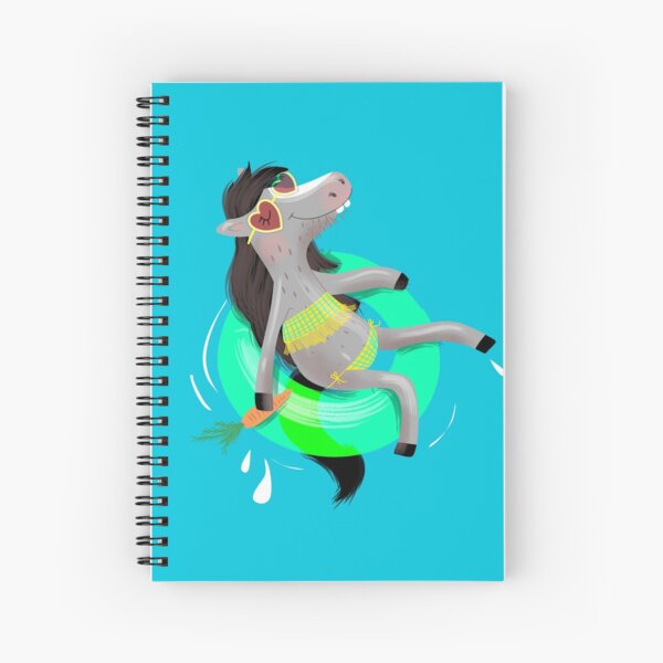 Horse with swimming tires Spiral Notebook