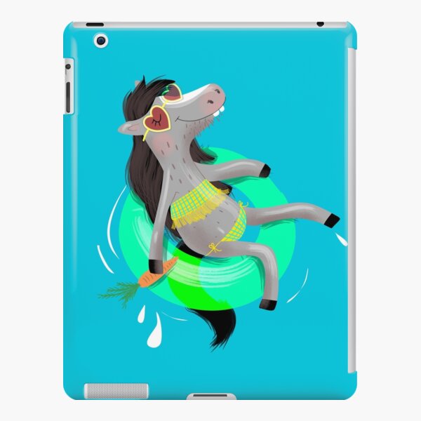 Horse with swimming tires iPad Snap Case