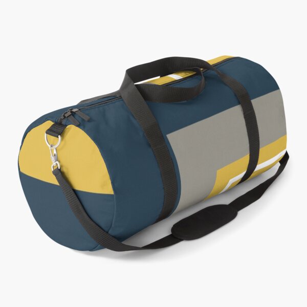 Item preview, Half Frame Minimalist Geometric Pattern in Mustard Yellow, Navy Blue, Grey, and White designed and sold by kierkegaard.