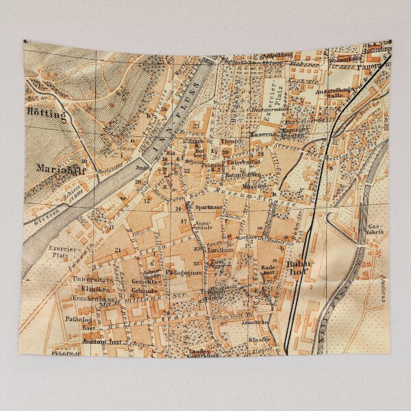 Item preview, Vintage Innsbruck Austria Map (1922) designed and sold by BravuraMedia.