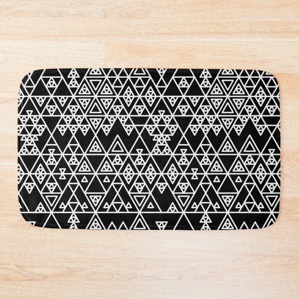 Item preview, Black and white line geometric aztec triangles pattern designed and sold by natalyon.